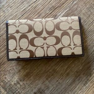 Coach checkbook cover